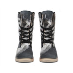 Alaskan Malamute Painting Print Winter Boots