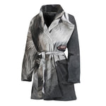 Alaskan Malamute Painting Print Women's Bathrobe