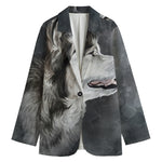 Alaskan Malamute Painting Print Women's Blazer