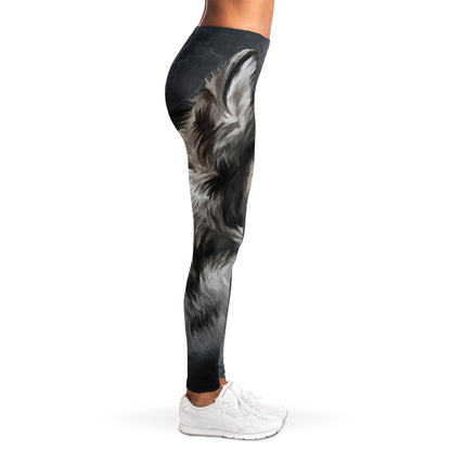 Alaskan Malamute Painting Print Women's Leggings