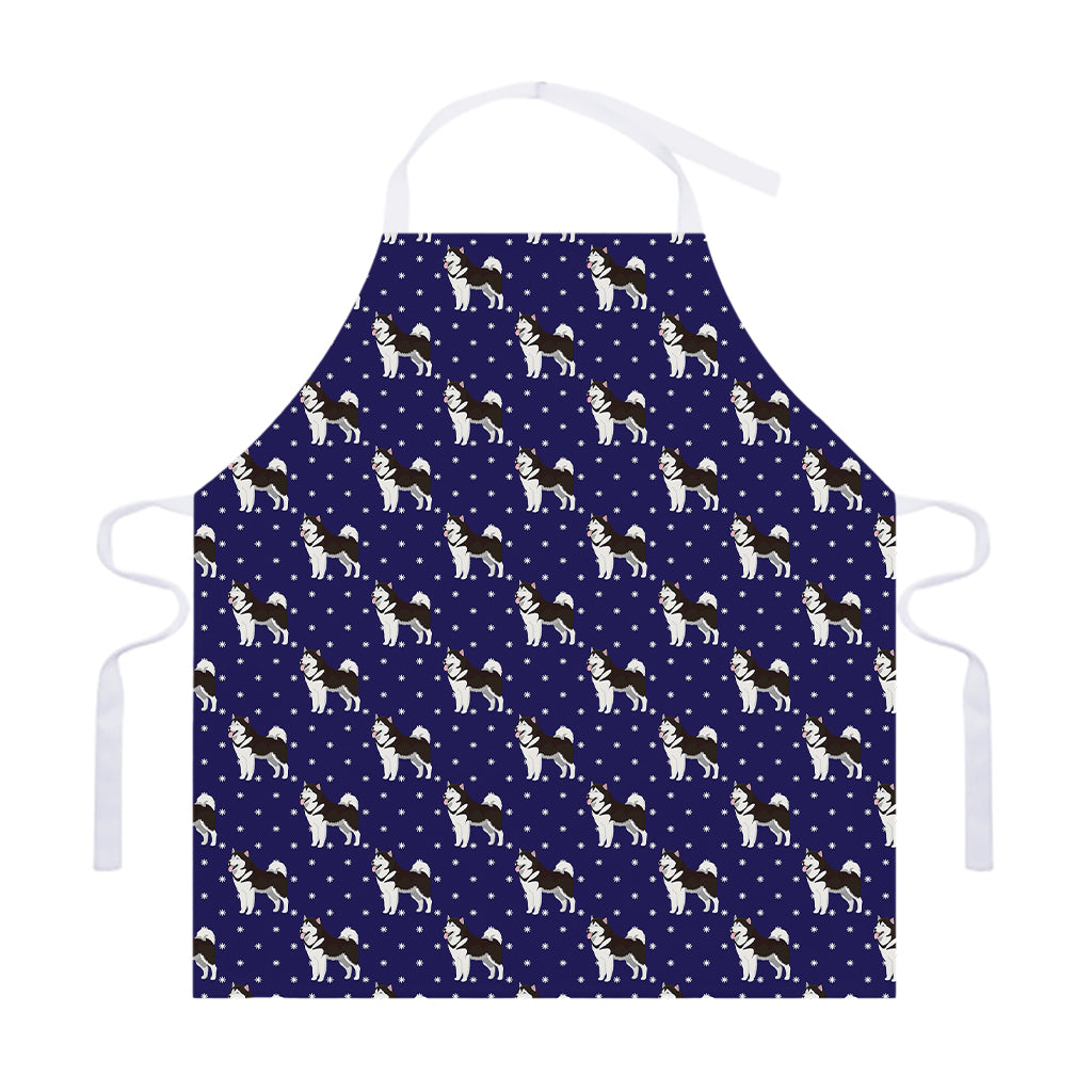 Alaskan Malamute Pattern Print Adjustable Apron