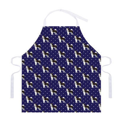 Alaskan Malamute Pattern Print Adjustable Apron