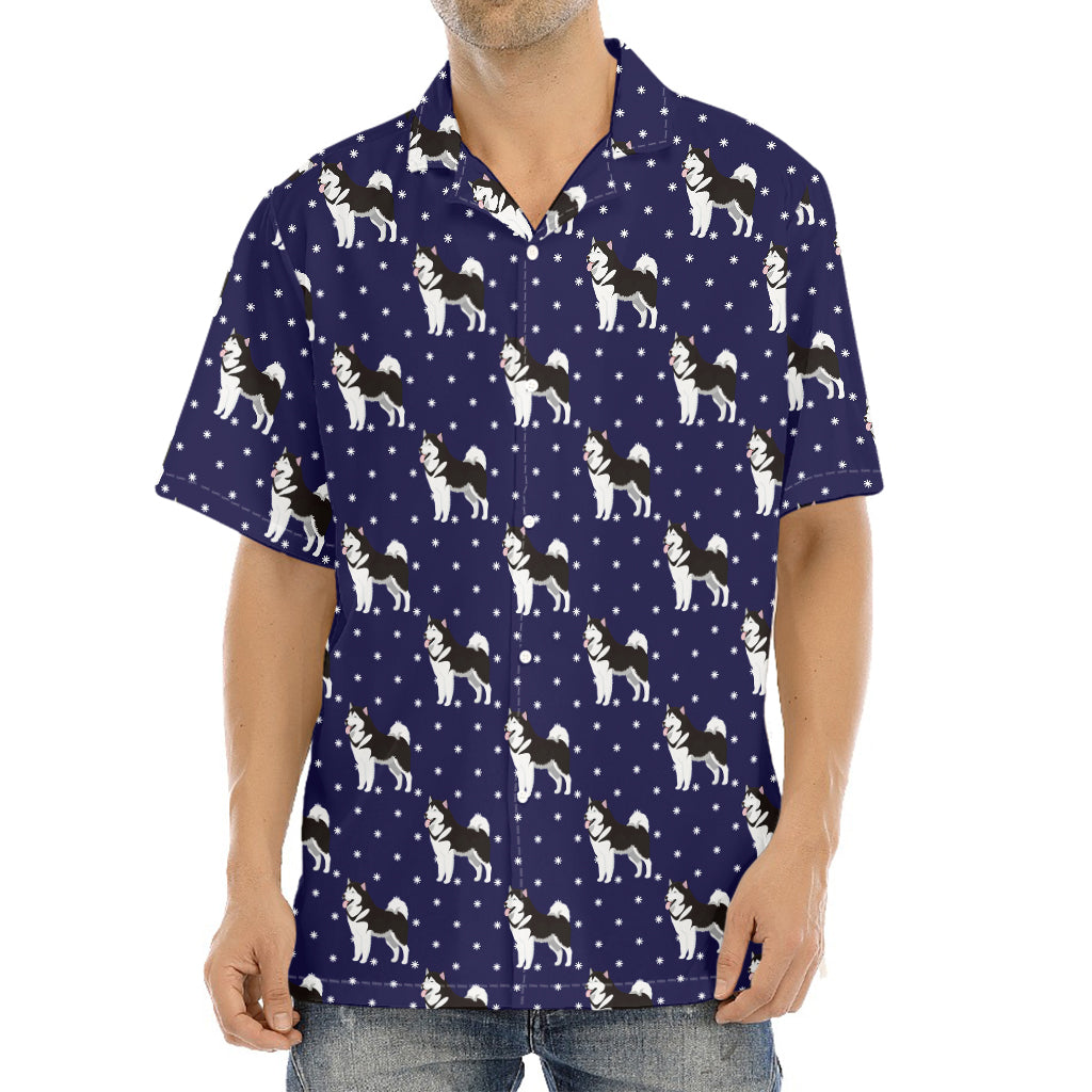 Alaskan Malamute Pattern Print Aloha Shirt