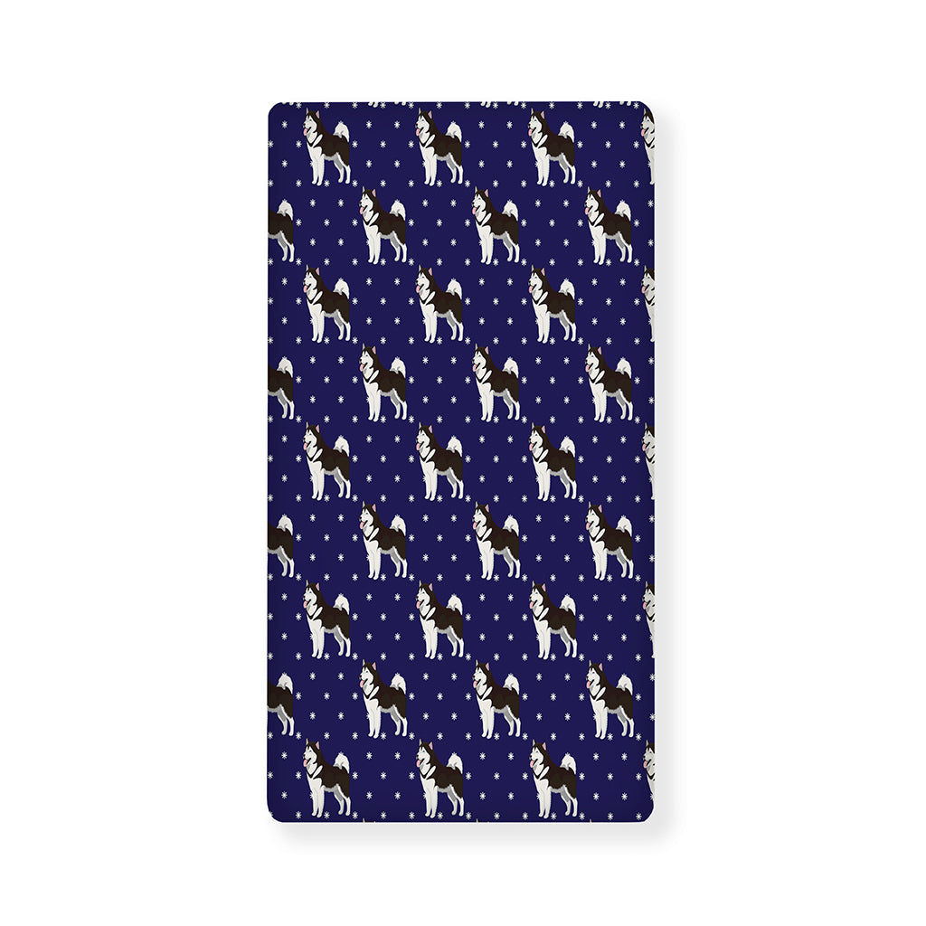Alaskan Malamute Pattern Print Baby Crib Sheet