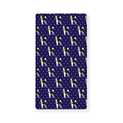 Alaskan Malamute Pattern Print Baby Crib Sheet