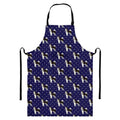 Alaskan Malamute Pattern Print Bib Apron With Pocket