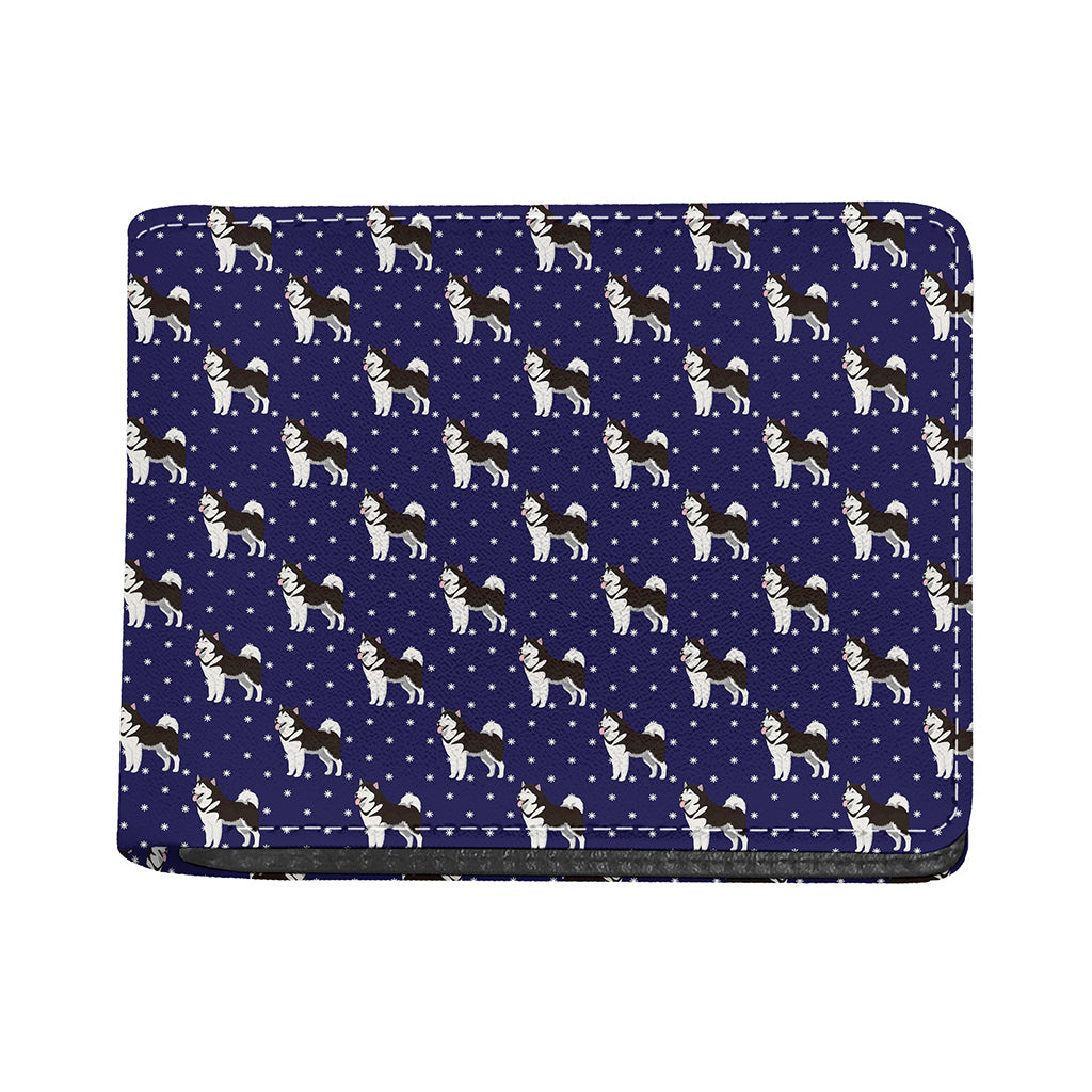 Alaskan Malamute Pattern Print Bifold Wallet