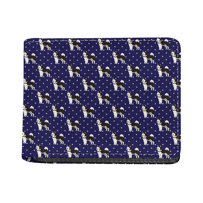 Alaskan Malamute Pattern Print Bifold Wallet