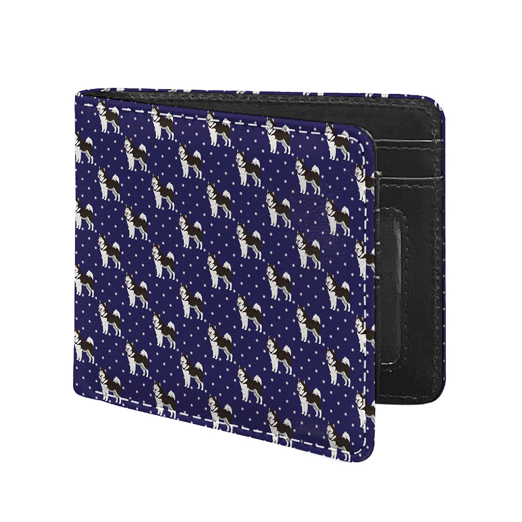 Alaskan Malamute Pattern Print Bifold Wallet