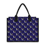 Alaskan Malamute Pattern Print Canvas Tote Bag