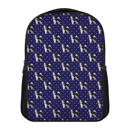 Alaskan Malamute Pattern Print Casual Backpack