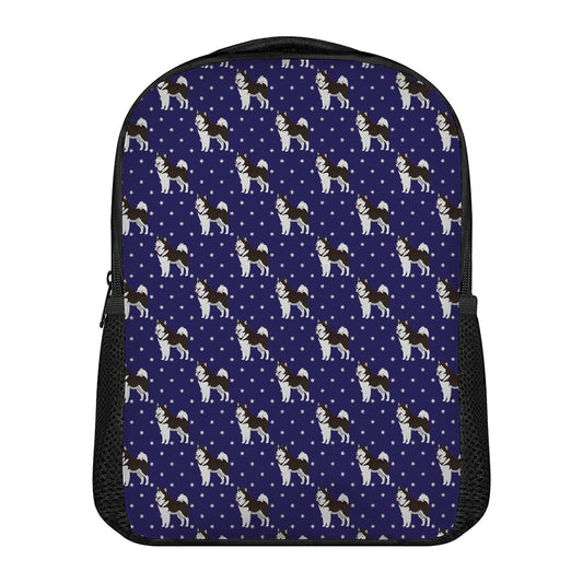 Alaskan Malamute Pattern Print Casual Backpack