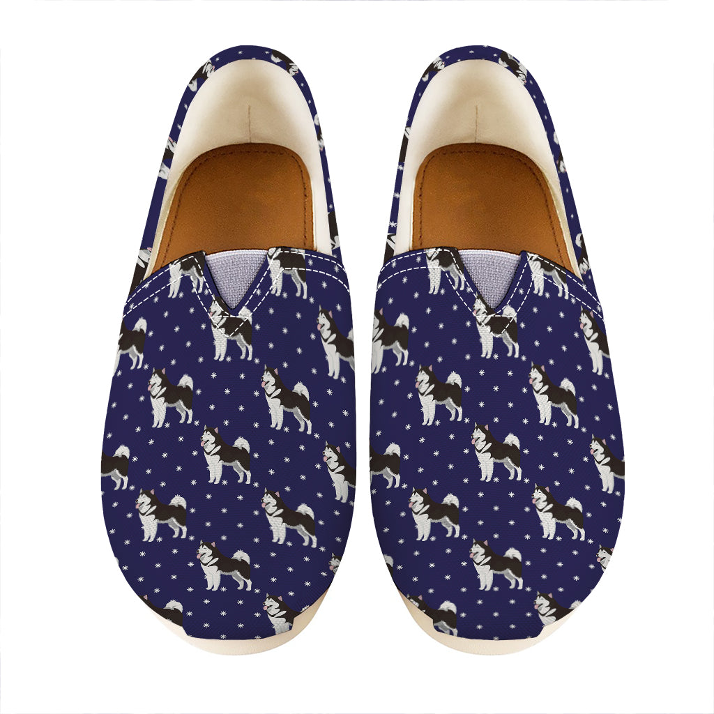 Alaskan Malamute Pattern Print Casual Shoes