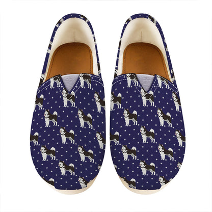 Alaskan Malamute Pattern Print Casual Shoes