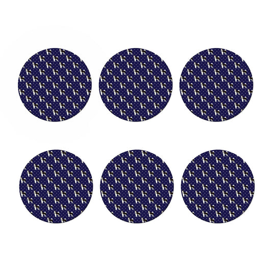 Alaskan Malamute Pattern Print Coaster Set