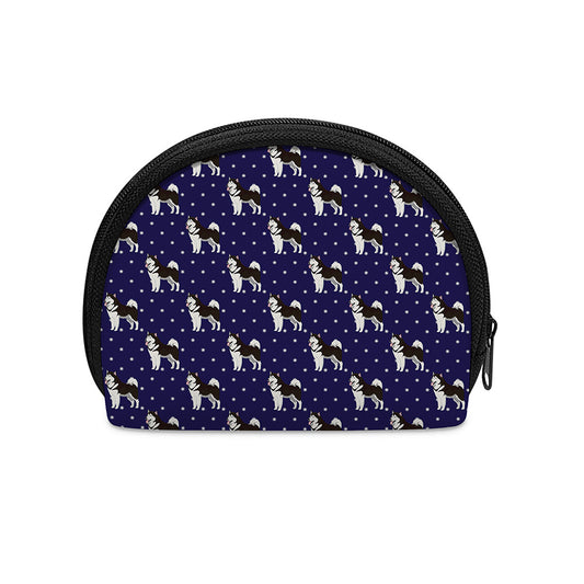 Alaskan Malamute Pattern Print Coin Purse