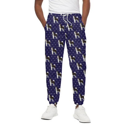 Alaskan Malamute Pattern Print Cotton Pants