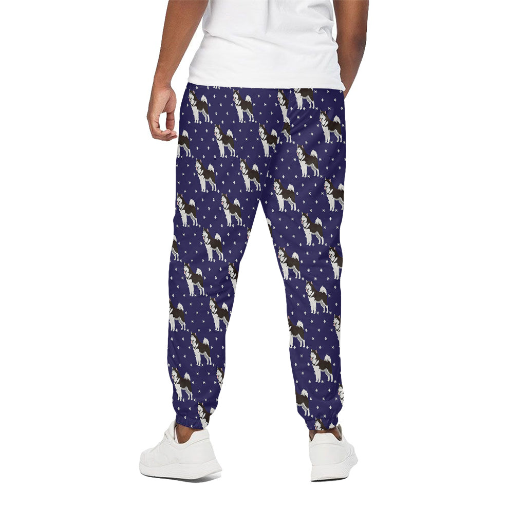 Alaskan Malamute Pattern Print Cotton Pants