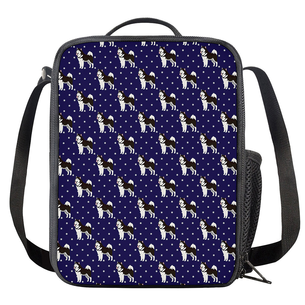 Alaskan Malamute Pattern Print Crossbody Lunch Bag
