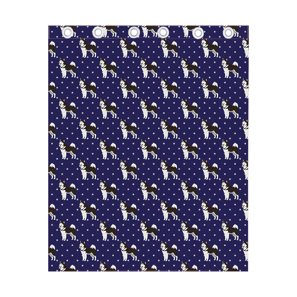 Alaskan Malamute Pattern Print Curtain