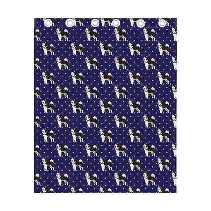 Alaskan Malamute Pattern Print Curtain