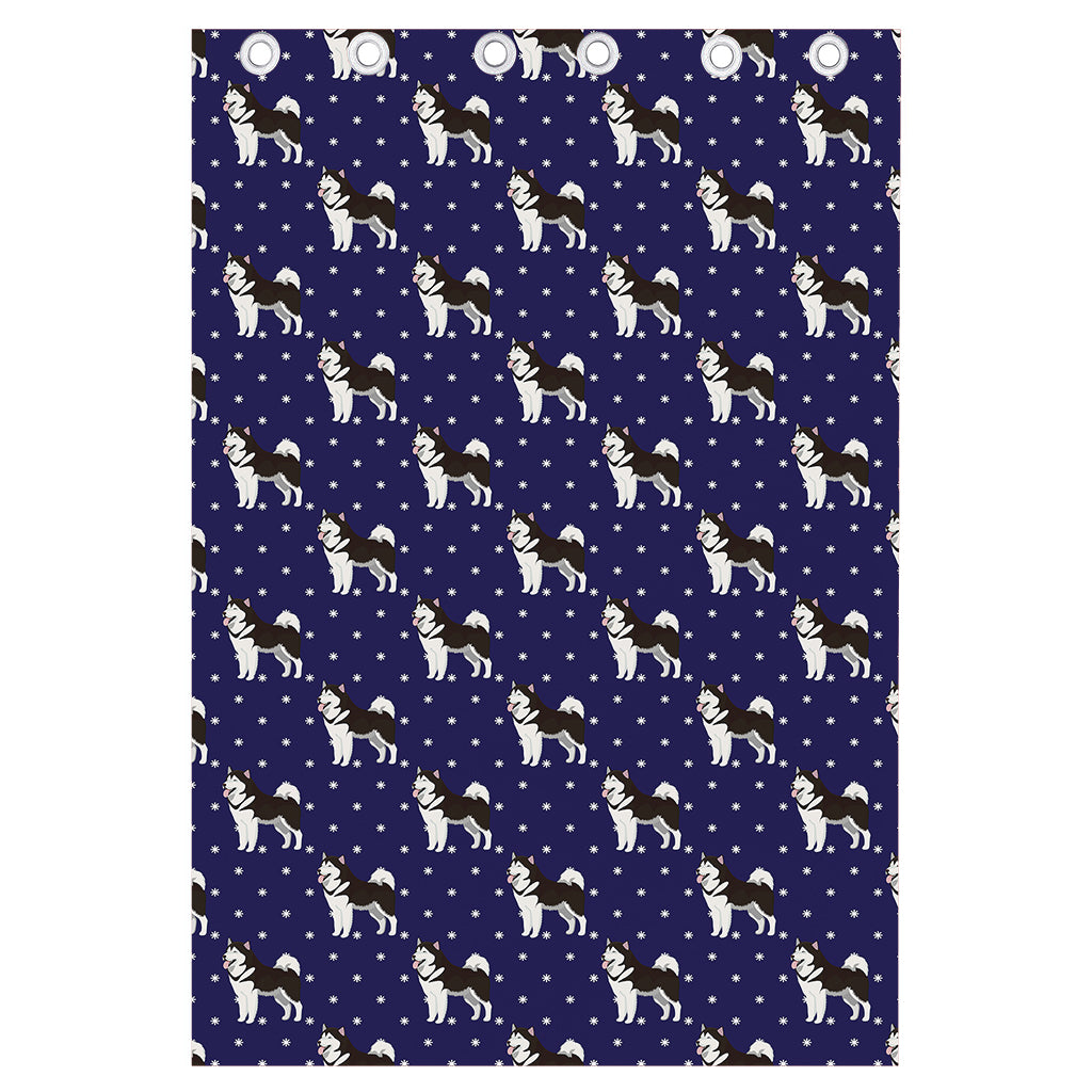 Alaskan Malamute Pattern Print Curtain