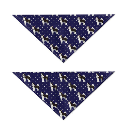 Alaskan Malamute Pattern Print Dog Bandana