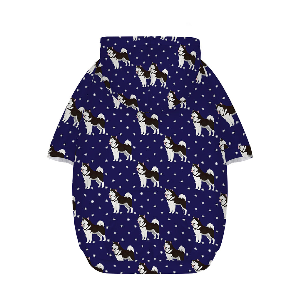 Alaskan Malamute Pattern Print Dog Zip Up Hoodie