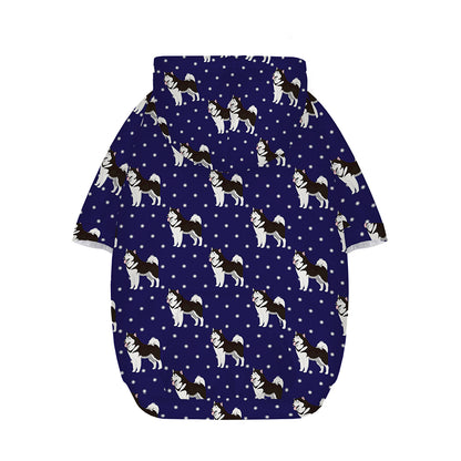Alaskan Malamute Pattern Print Dog Zip Up Hoodie