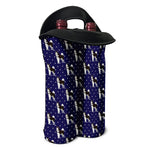 Alaskan Malamute Pattern Print Double Neoprene Wine Tote