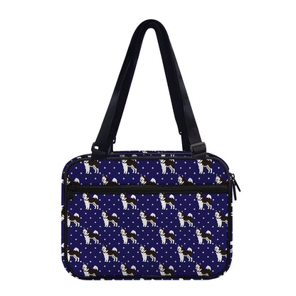 Alaskan Malamute Pattern Print Double Strap Bible Bag