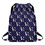 Alaskan Malamute Pattern Print Drawstring Backpack