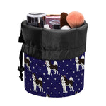 Alaskan Malamute Pattern Print Drawstring Makeup Bag