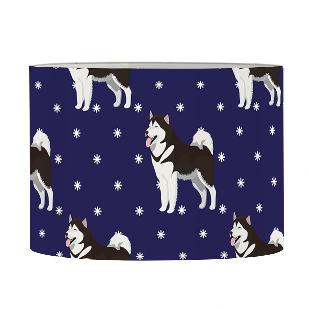 Alaskan Malamute Pattern Print Drum Lamp Shade