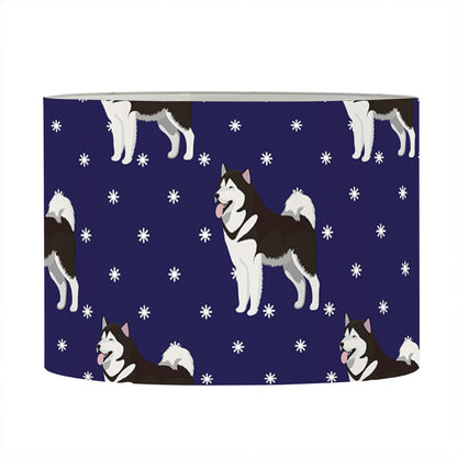 Alaskan Malamute Pattern Print Drum Lamp Shade
