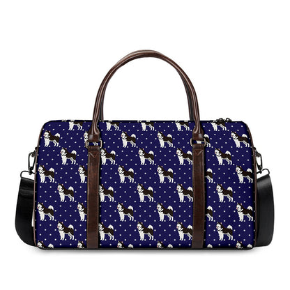 Alaskan Malamute Pattern Print Duffle Bag