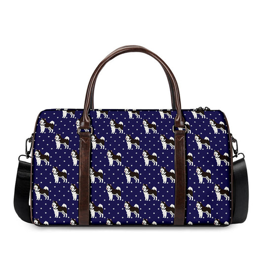 Alaskan Malamute Pattern Print Duffle Bag
