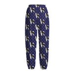 Alaskan Malamute Pattern Print Fleece Lined Knit Pants