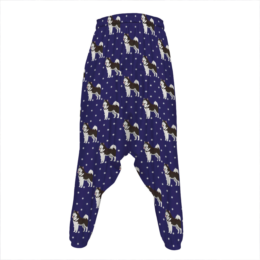 Alaskan Malamute Pattern Print Hammer Pants