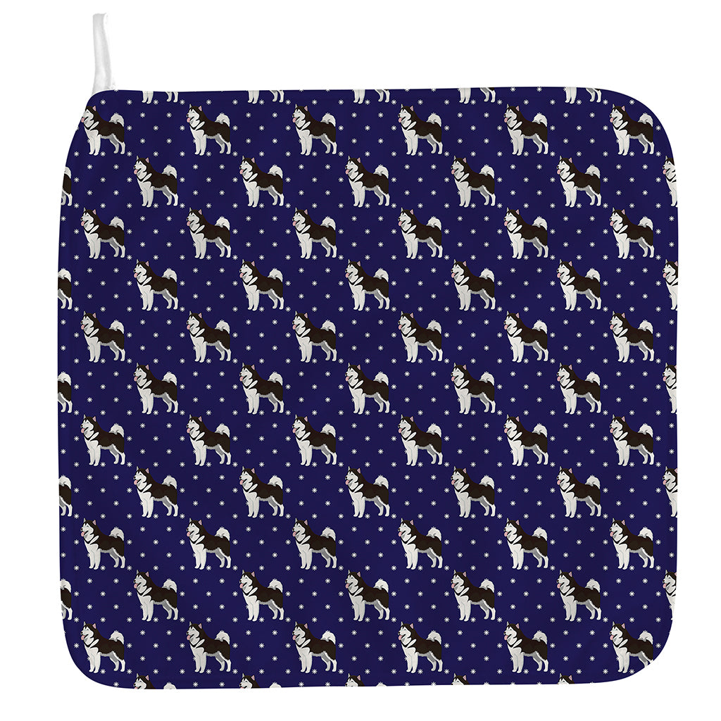 Alaskan Malamute Pattern Print Hand Towel