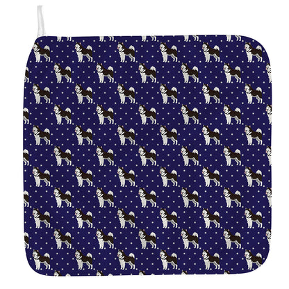 Alaskan Malamute Pattern Print Hand Towel