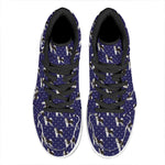 Alaskan Malamute Pattern Print High Top Leather Sneakers