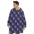 Alaskan Malamute Pattern Print Hoodie Blanket
