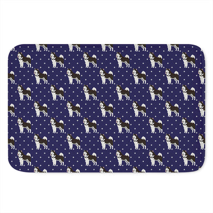 Alaskan Malamute Pattern Print Indoor Door Mat