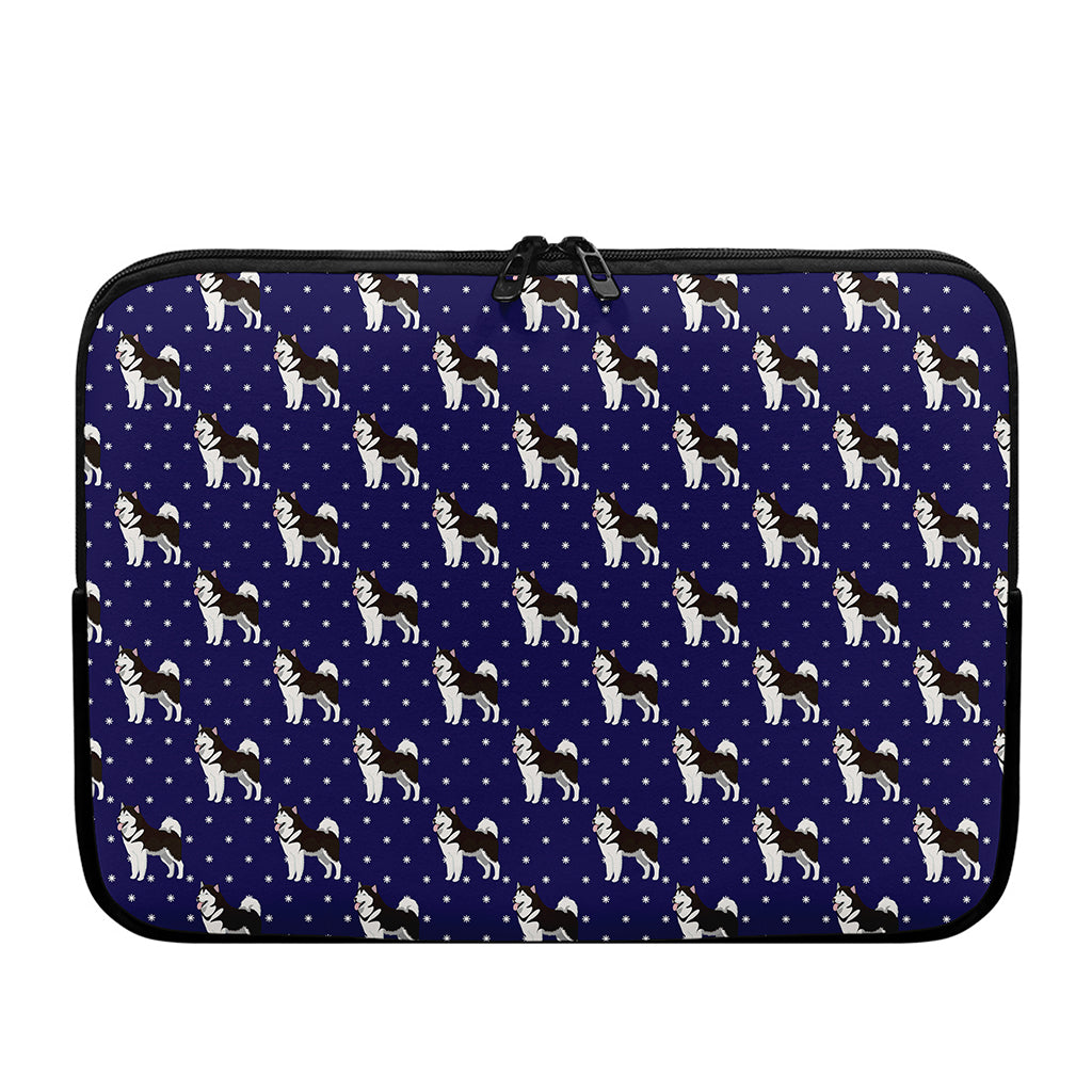 Alaskan Malamute Pattern Print Laptop Sleeve