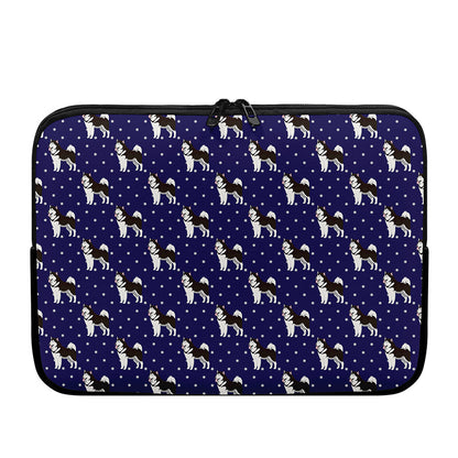 Alaskan Malamute Pattern Print Laptop Sleeve