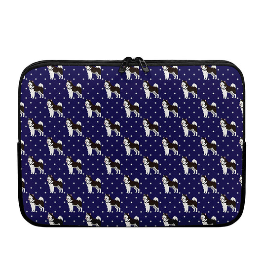 Alaskan Malamute Pattern Print Laptop Sleeve