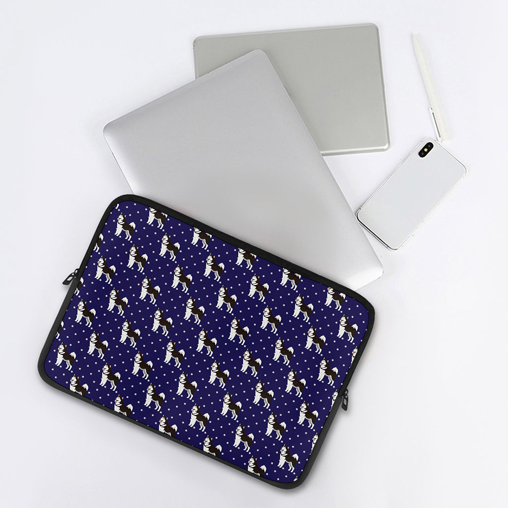 Alaskan Malamute Pattern Print Laptop Sleeve