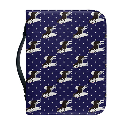 Alaskan Malamute Pattern Print Leather Bible Cover