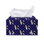 Alaskan Malamute Pattern Print Leather Tissue Box Cover